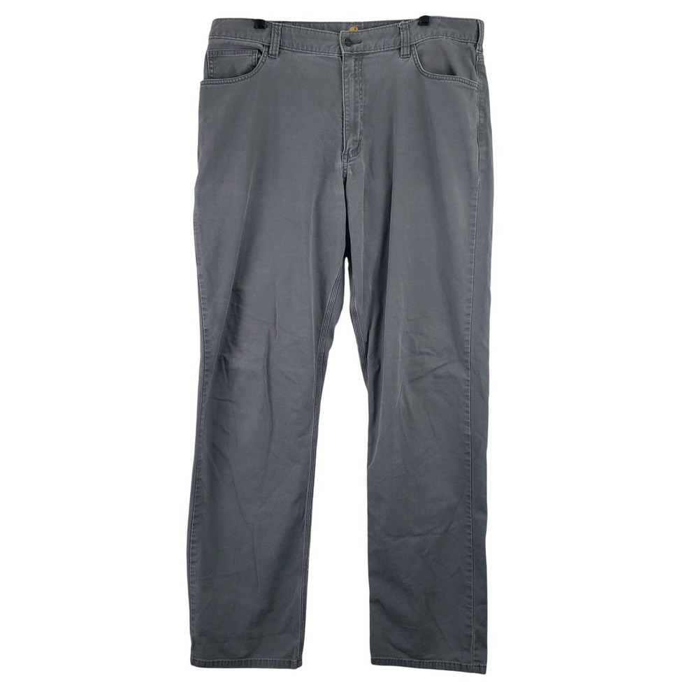 Carhartt Relaxed Straight Rigby Canvas Pant Men 38x36 (Fits 38x33.5) Grey 102517